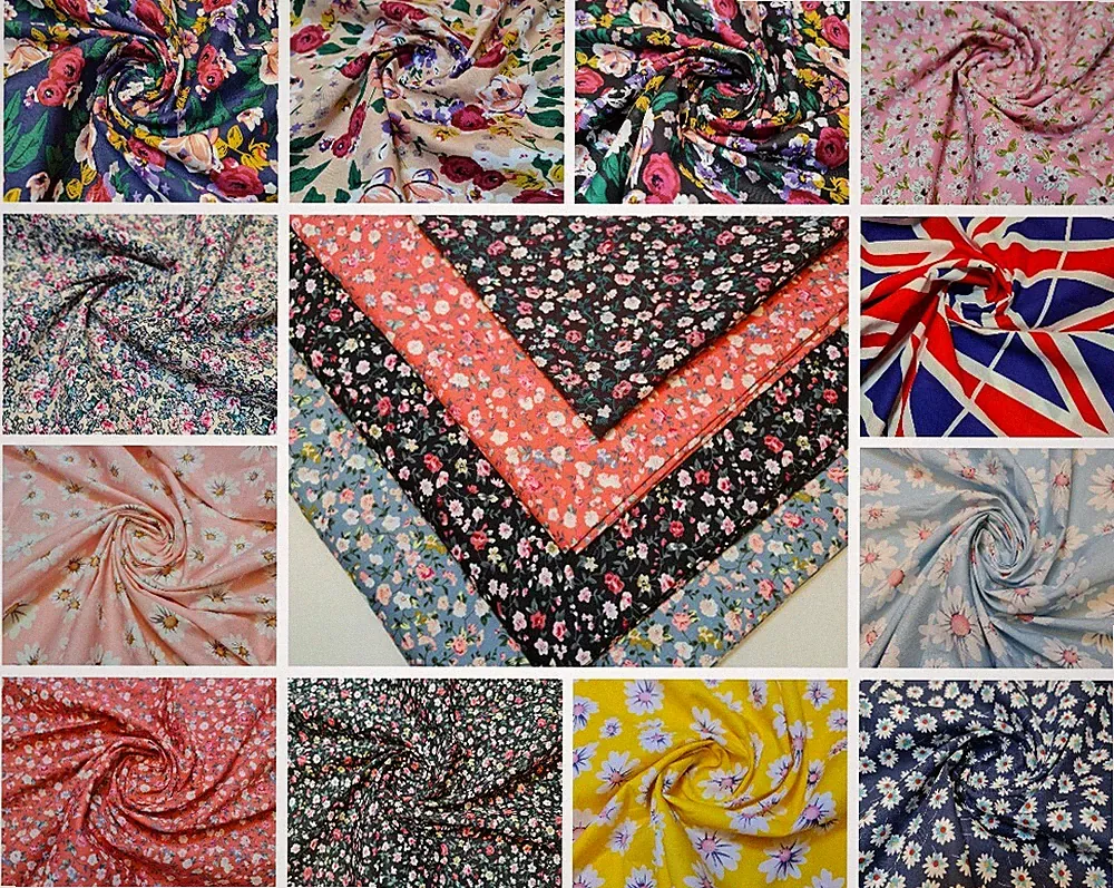 100 % Baumwolle Blumen Stoff 58 Zoll breit Quilten Kleid Handwerk Kostüm Material Meterware