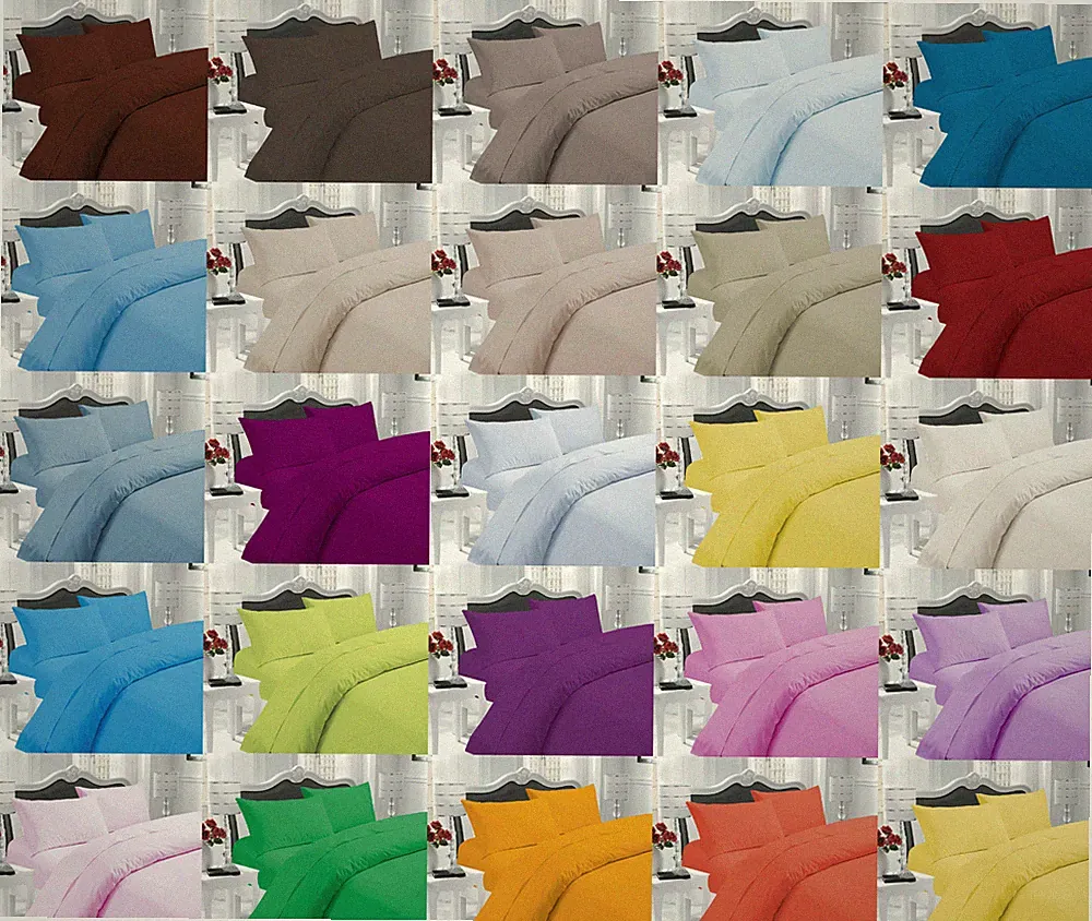 100 % Baumwollmischung Bettdecke Quilt Cover Bettwäsche Set mit Kissenbezügen - alle Größen