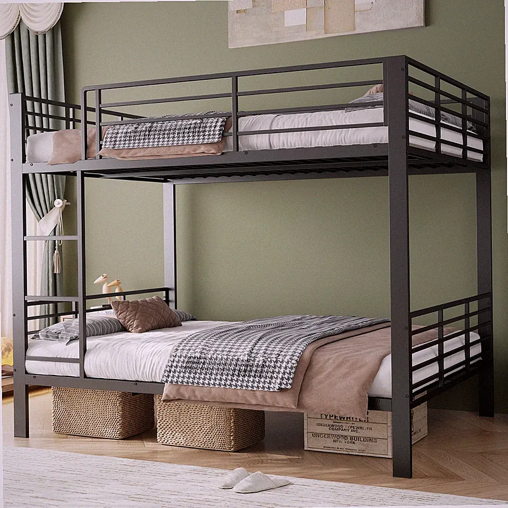 140*200cm Metall Etagenbett Hochbett Erwachsene Kinder Doppelstockbett bis 400kg