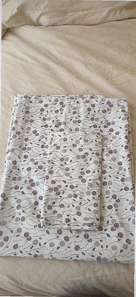 1xIKEA Majviva Bettwäsche Set – Einzelbett Vintage Rosenmuster, Lila/Weiß