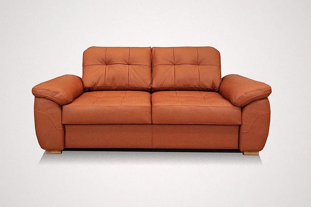 2-er Sofa Oxford Pik aus Naturleder Leder Couch Ledersofa Gesteppt Rindsleder