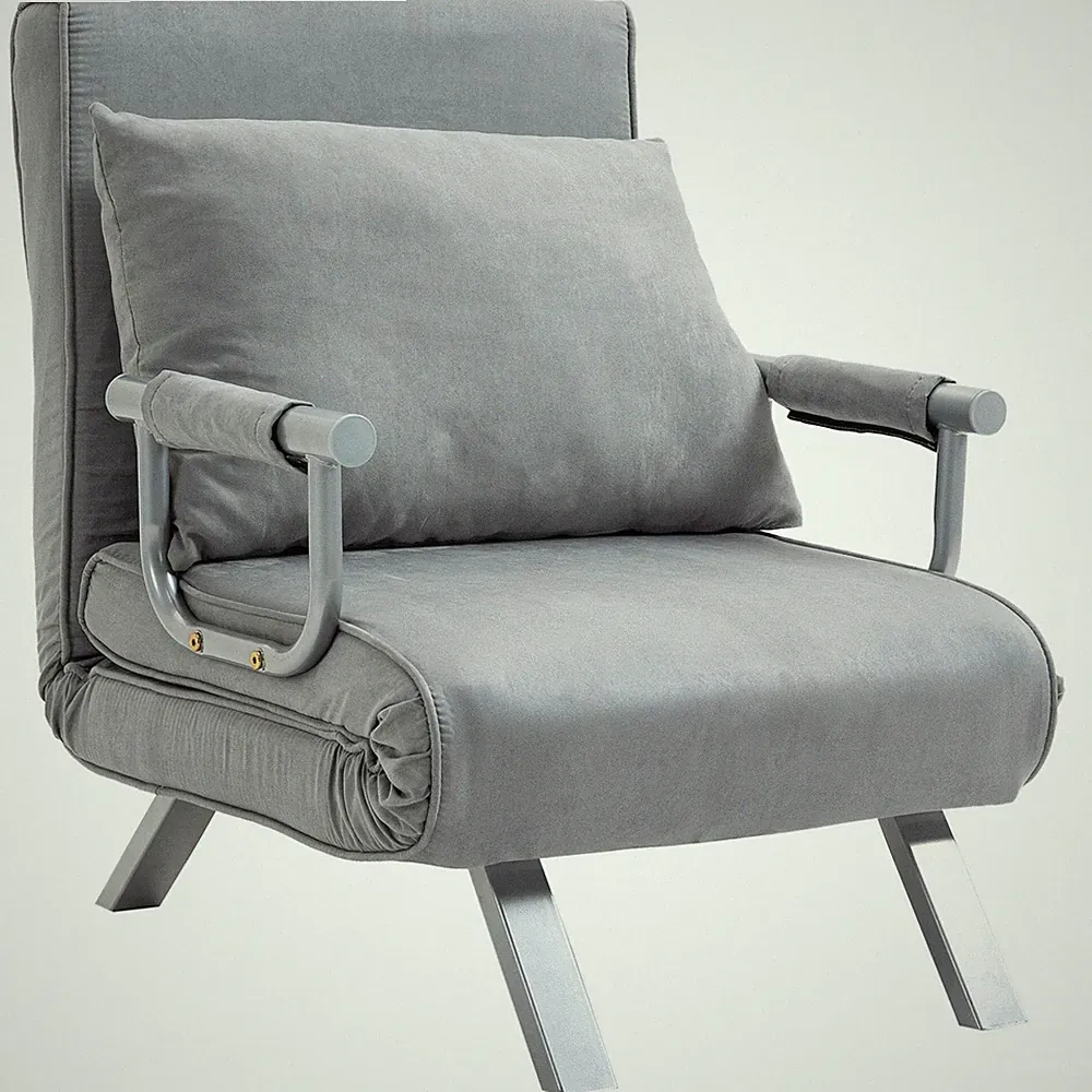 2-in-1 Design Einzel Schlafsofa Schlafsofa, Klappsessel Bett Lounge Couch mit Pil