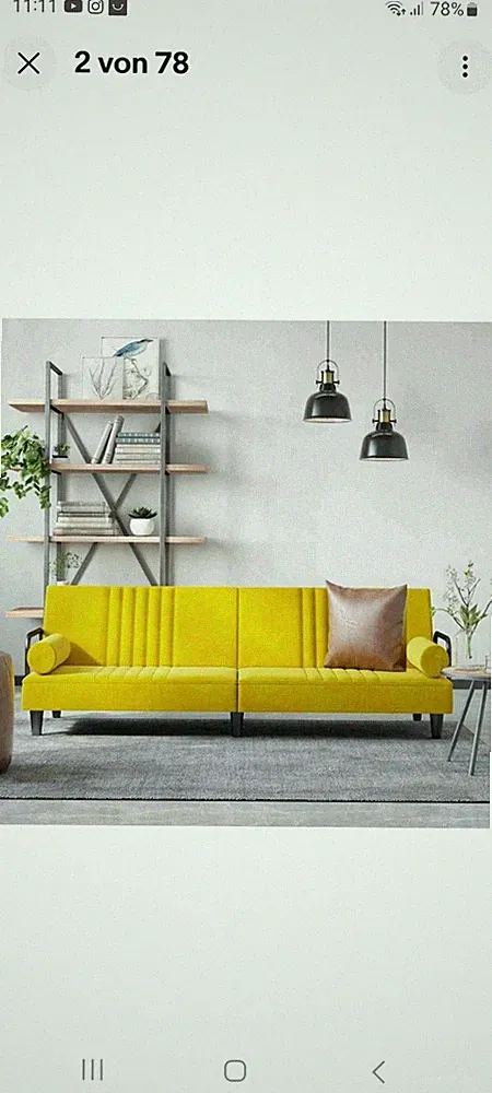 2-in-1 Tagesbett Schlafsofa Sofa Bett Bettsofa Gästebett Schlafcouch Samtstoff