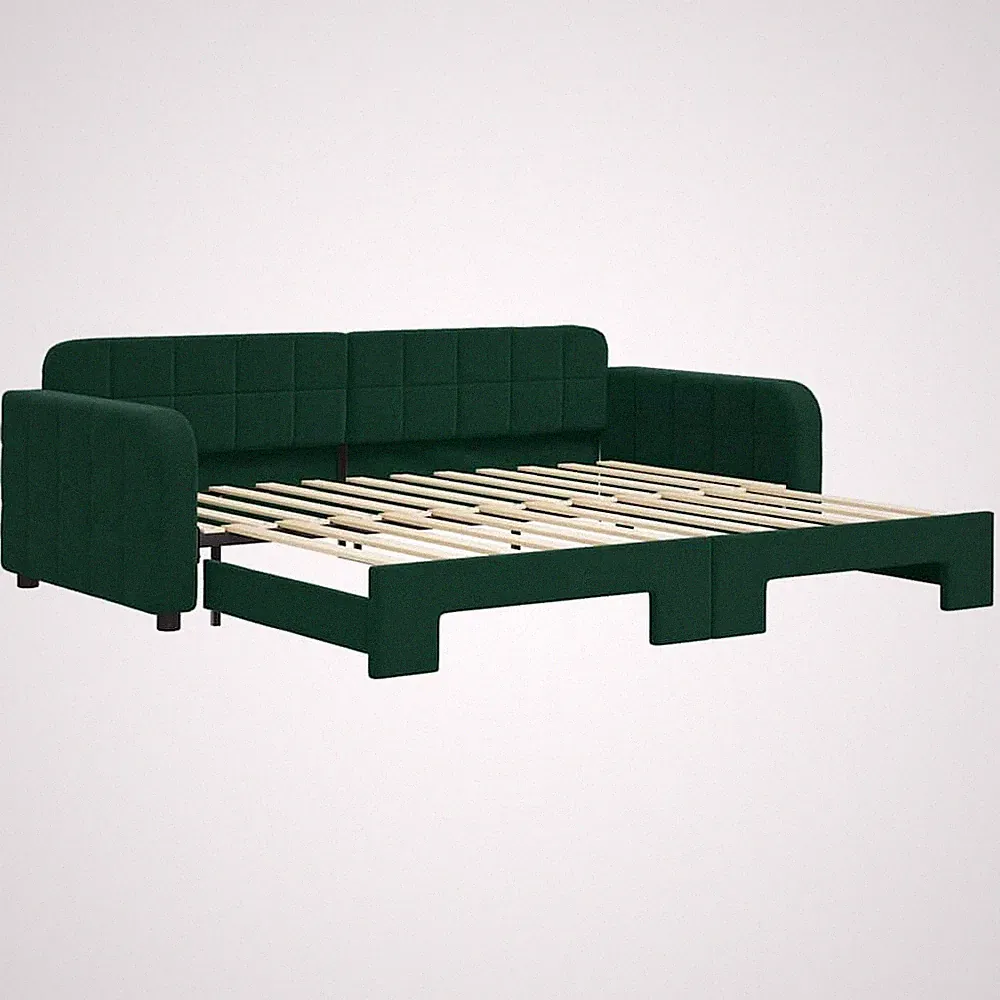 2-in-1 Tagesbett Schlafsofa Sofa Bett Bettsofa Gästebett Schlafcouch Samtstoff