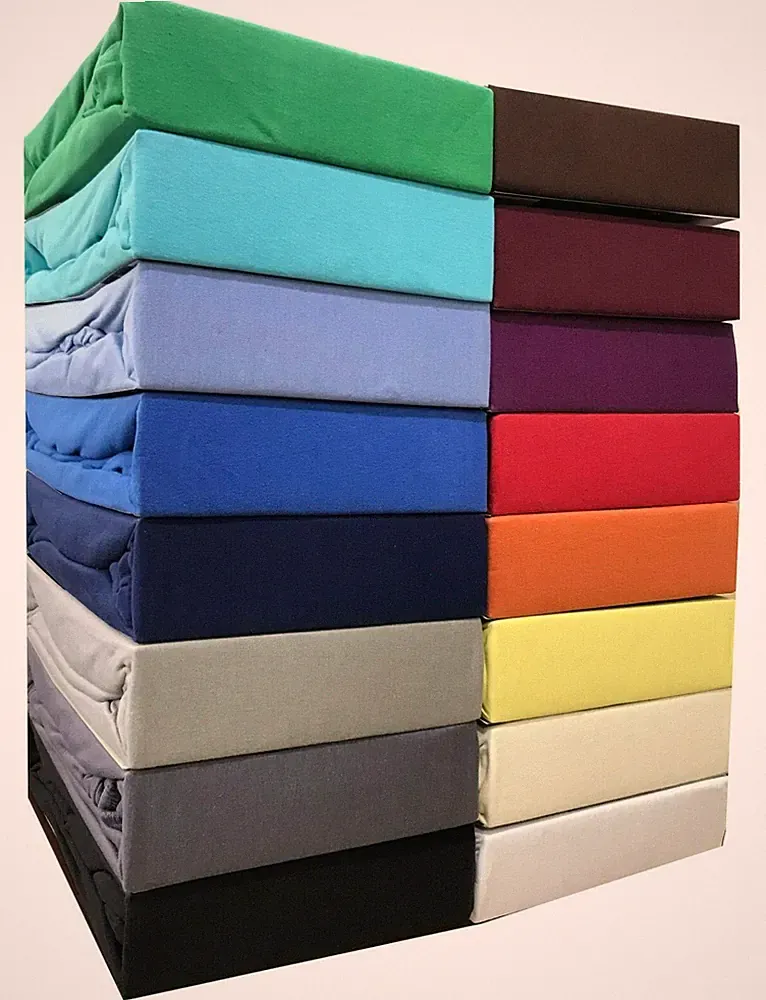 2 Stück Spannbettlaken 100% Baumwolle Jersey Spannbetttuch Farben&Größen wählbar