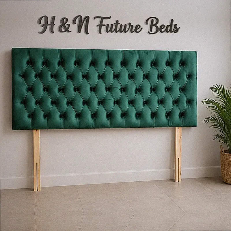 20"&26" Chesterfield Kopfteil Plüsch Samt gepolstert Knopf getuftetes Kopfteil