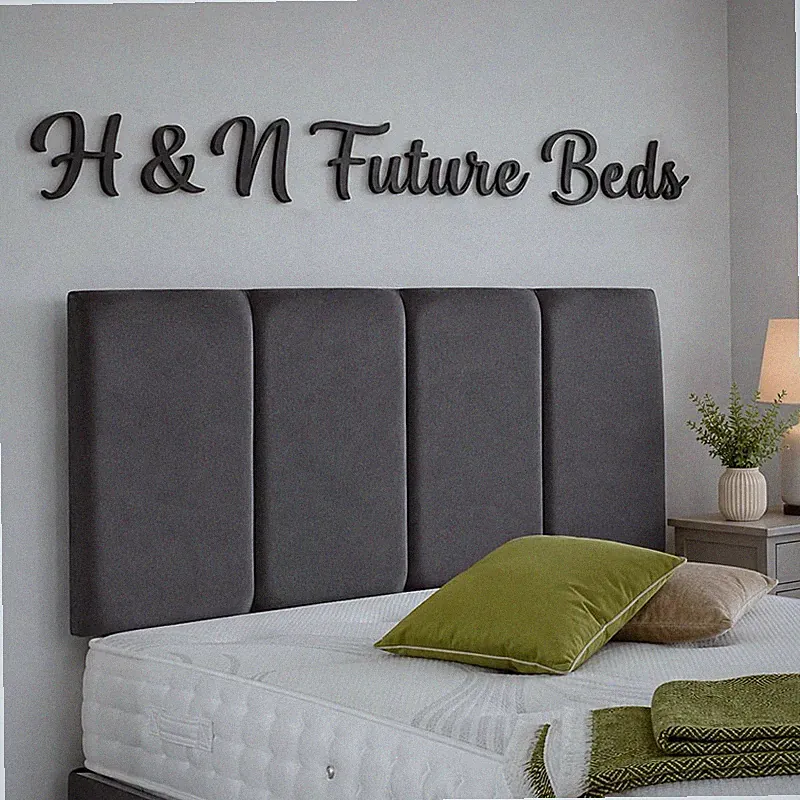 20" & 26" Höhe Panel gepolstertes Bett Kopfteil Plüsch Samt Rückenlehne gepolstert UK