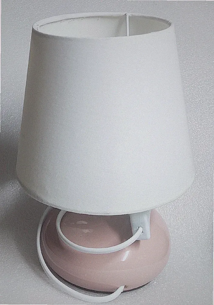 23 cm Rosa Keramikfuß Weißer Schirm LAMPE Bett BEISTELLTISCH LICHT Neu Wohndeko Geschenk