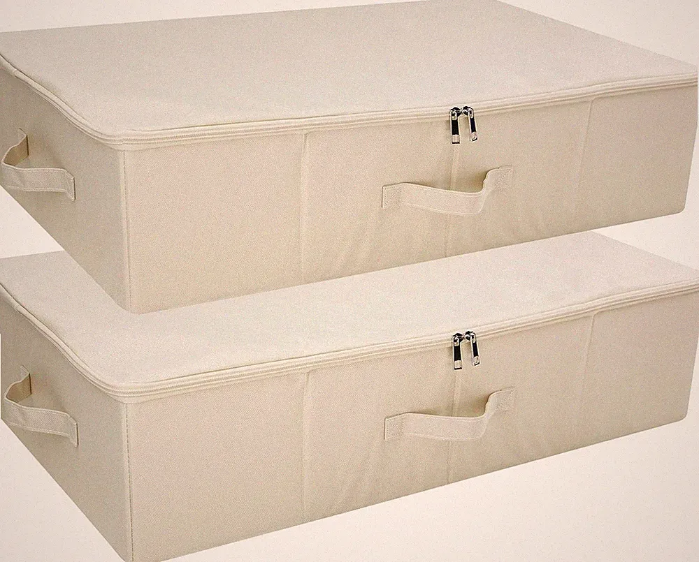2er-Pack, faltbare Aufbewahrungsboxen mit Deckel unter dem Bett, platzsparende A