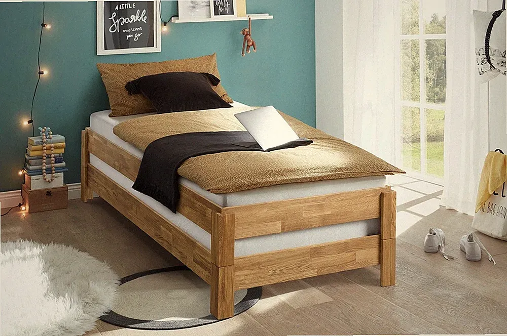 2er-Set Stapelbett 90x200cm Massivholz Eiche geölt Wildeiche massiv NEU OVP!!!