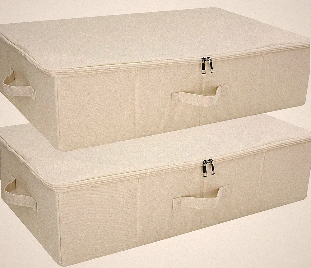 2erPack, faltbare Aufbewahrungsboxen mit Deckel unter dem Bett, platzsparende...