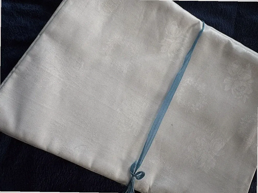 2Neu Vintage Retro glanz Damast Bettwäsche weiß 135x200 80x80 Bettzeug Bettbezug