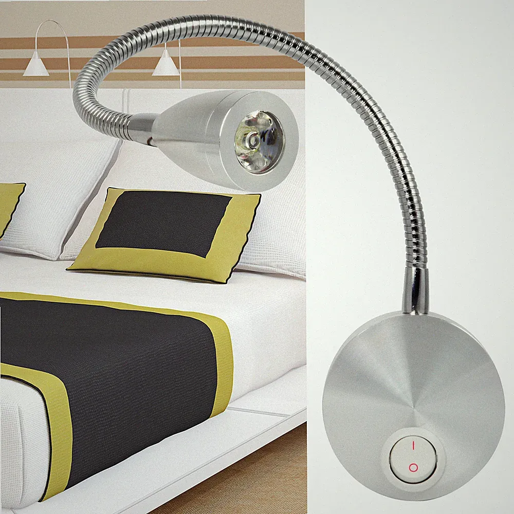 2x LED Wandlampe Schwanenhals Leseleuchte Bett Sofa Schreibtisch Spiegel Bilder