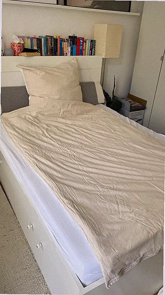 Beige Betten 140x200