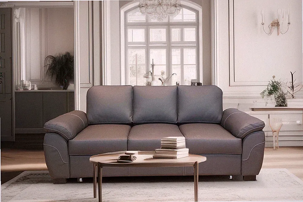 3-er Sofa Oxford FS mit Schlaffunktion aus italienischem Naturleder Leder Couch