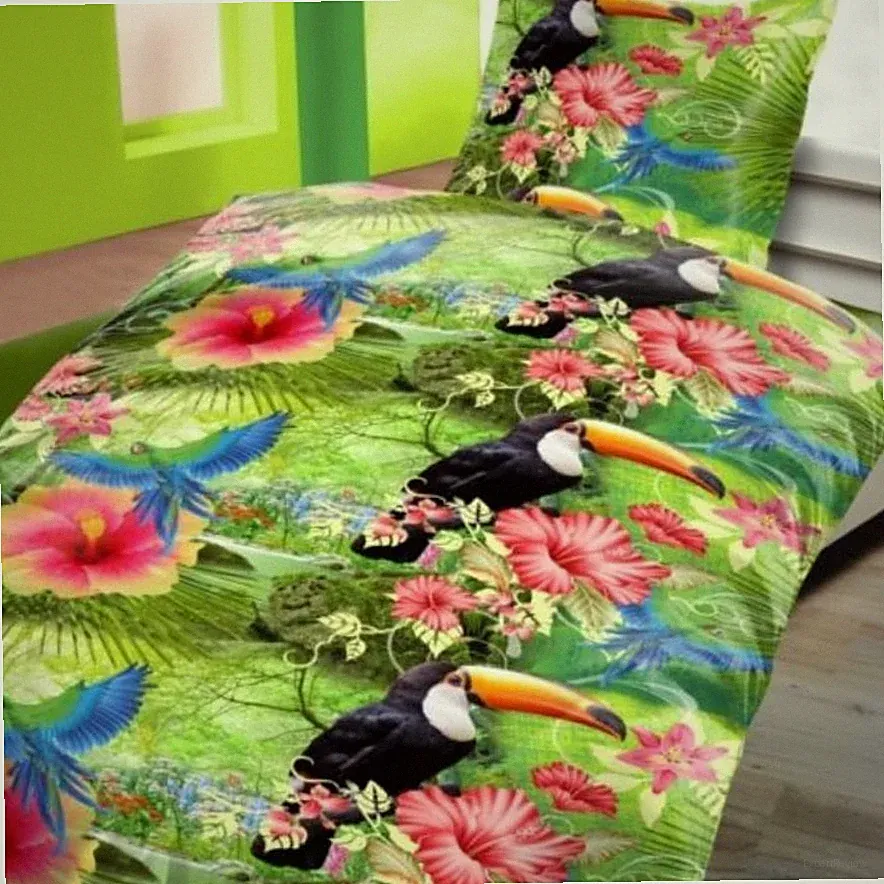3 tlg BETTWÄSCHE Baumwolle Tropic Bunt 200x200 cm NEU ÖKO-Tex