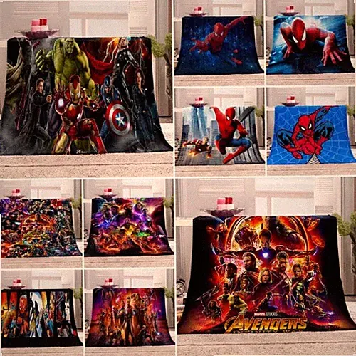 3D Marvel Avengers Fleece Decke Flanell Spiderman Bett werfen über Bettwäsche