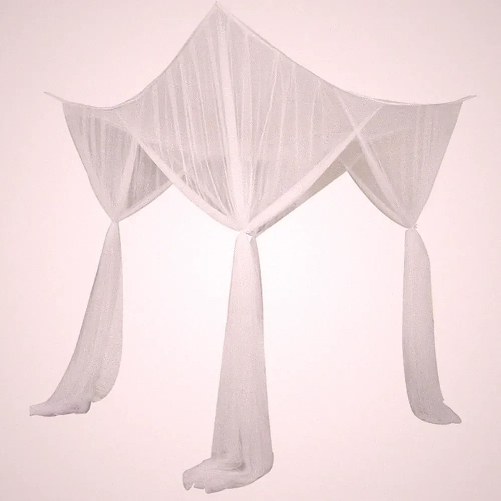 4-Sitzer Himmelbett mit Baldachinnetz für Schlafzimmer