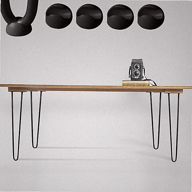 4 Stück Hairpin Legs 20CM Stahl Schwarz Stützfuß Tischfuß Möbelfuß Tischkufen