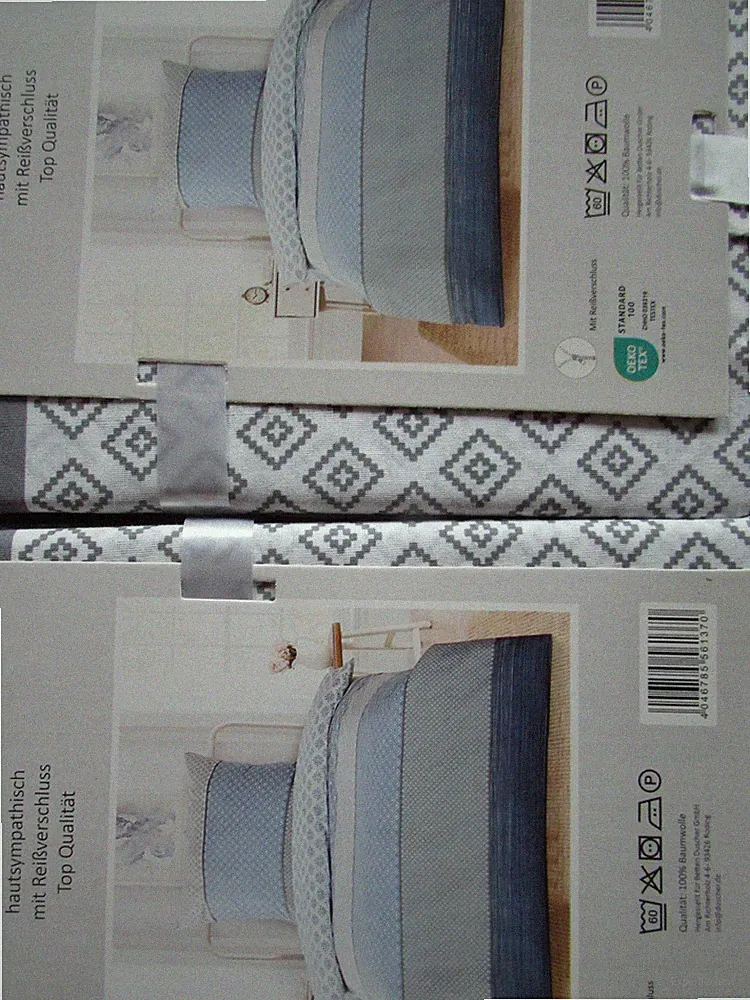 4 Teiliges Partner Bettwäsche Set 100 % Baumwolle für 2 Betten NEU