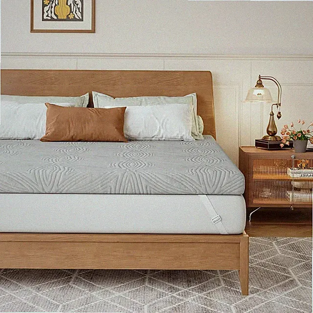 4 Zoll Memory Foam Matratzenauflage Gel Bambus Anthrazit Klein Doppel 120x190