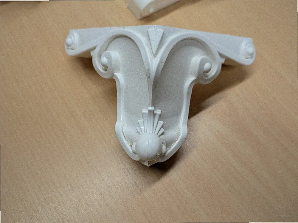 4x Barock Möbelfüße Weiß PVC Kunststoff Löwe 9cm 90mm Sofa Bett Schrank Vintage