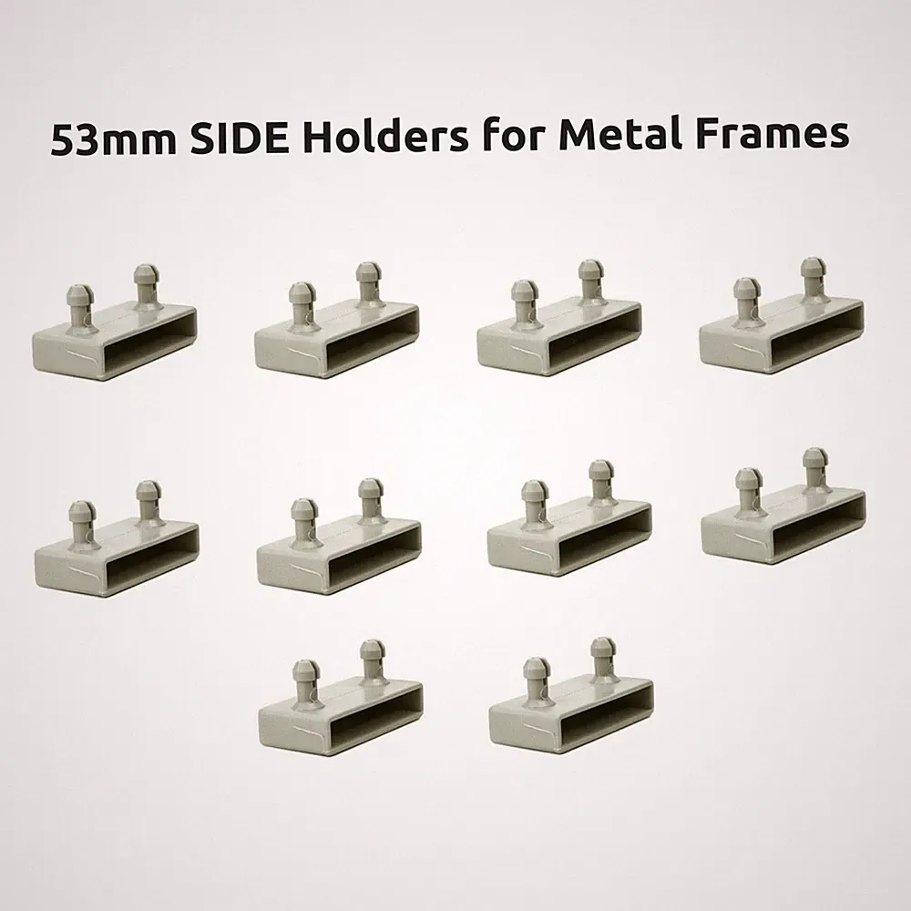 53 mm Seitenbett Lamellenhalter/Kappen für Metallrahmen - 2 Zinken - kostenlose Lieferung