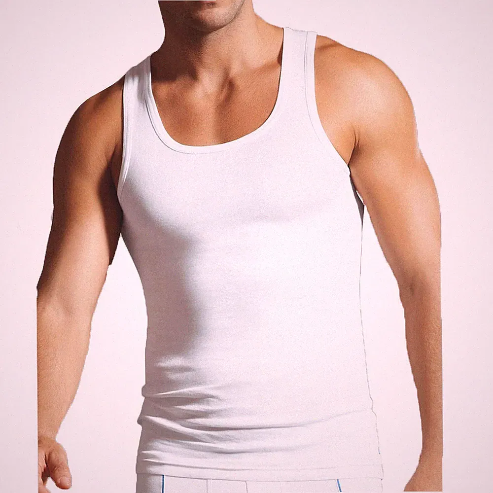 6er Pack Herren Trägershirt 100% Baumwolle Tank Top Sommer Training Gym Uni Tops Pack