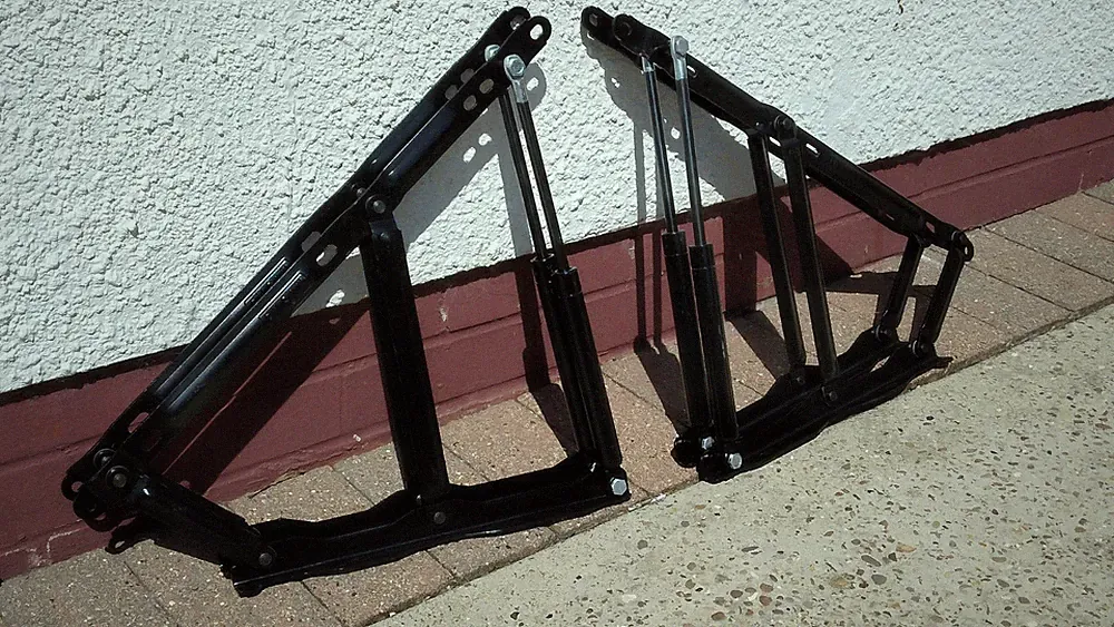 (746) 2prs 750N Ottoman Bettlift Gasfeder Federbein Stützscharnier Set - Hydraulisch