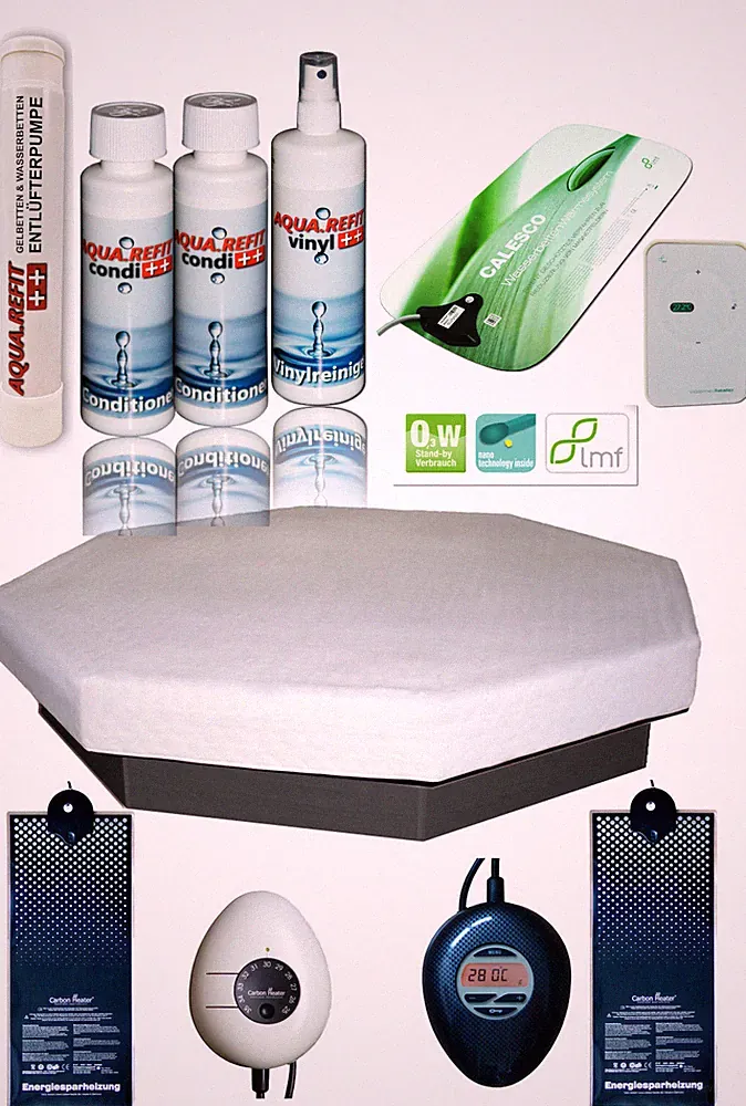 8-Eck Wasserbett Softside DUAL Komplett Set 8eck Achteck 240/260 cm Komplettbett