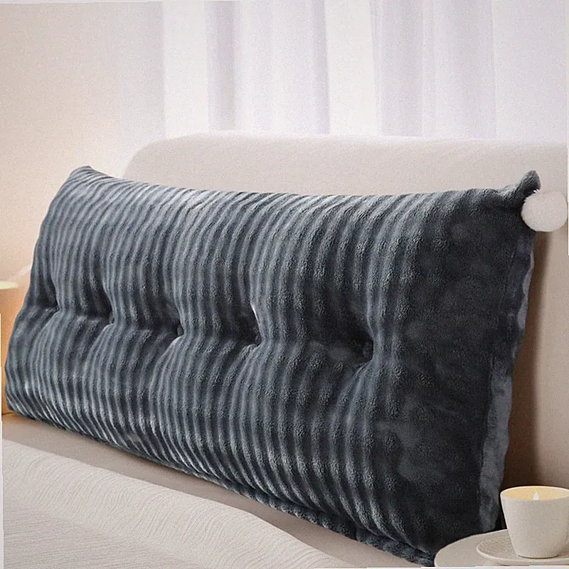 Abnehmbares Kopfteil Lesekissen Plüsch Rückenkissen Keilkissen für Bett & Sofa