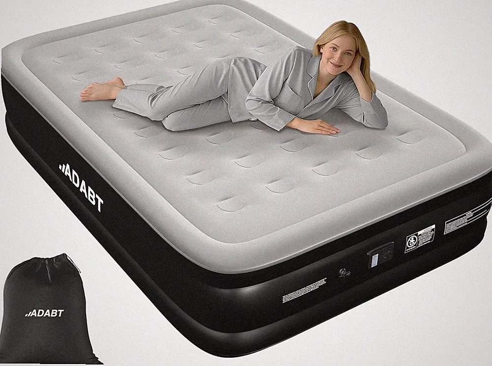 ADABT Luftbett aufblasbare Luftmatratze eingebaute elektrische Pumpe Single/King Size