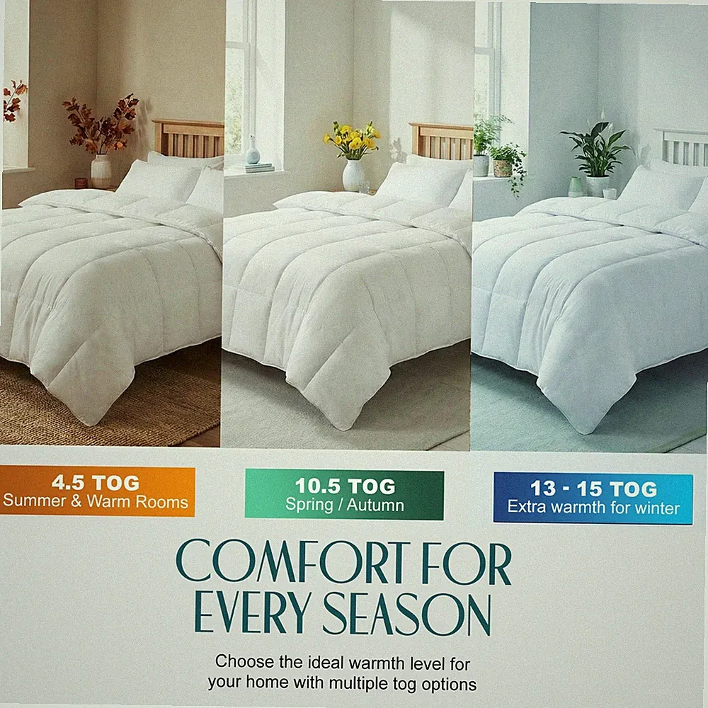 ANTIALLERGIE BETTDECKE/DECKE 10,5 13,5 15 TOG BETTWÄSCHE SET EINZEL DOPPEL KING SIZE UK