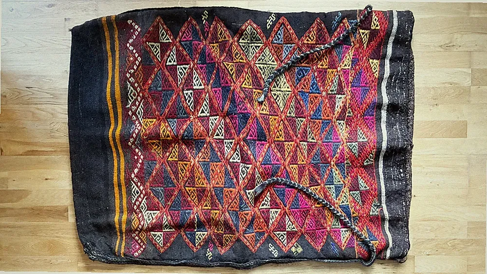 Antik Vintage Handarbeit Bettwäsche Tasche Kissen Kelim Türkisch Kurdisch Gewebte Wolle