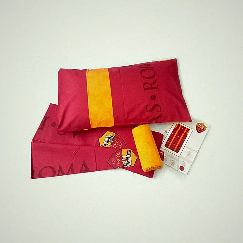 AS Roma Komplettbett 3-teilig 1-Sitzer, 100% Baumwolle Bettwäsche oben + unten + Kissenbezug