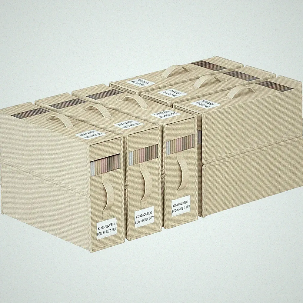 Aufbewahrungsbox Bettwäsche Organizer Faltbar Kleiderschrank Schubladen Staub...