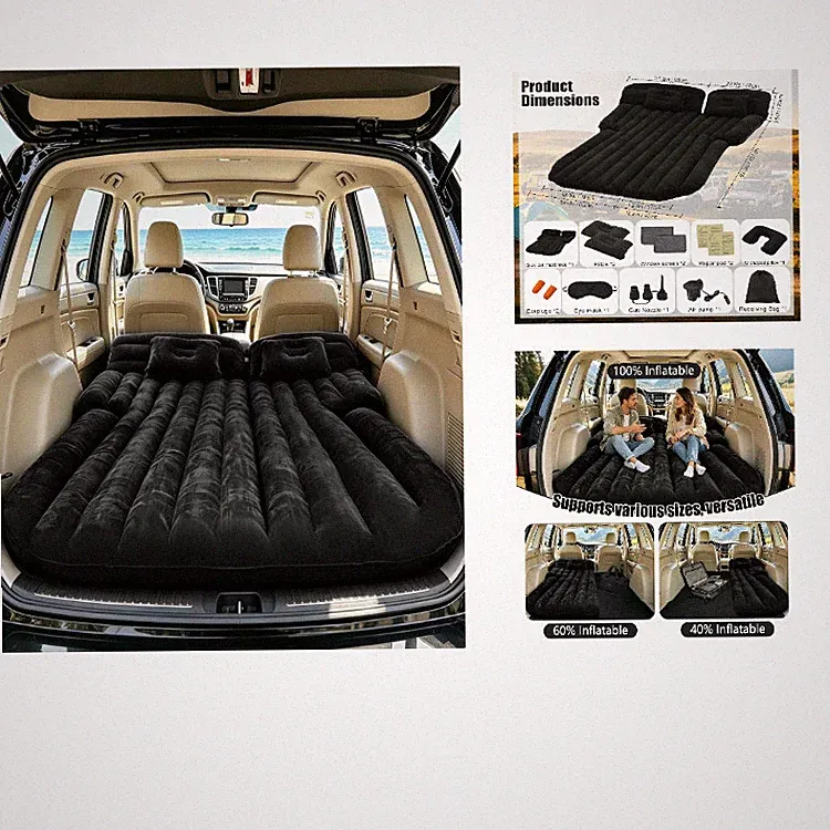 Aufblasbare SUV Luftmatratze 195x130 cm mit Luftpumpe 3