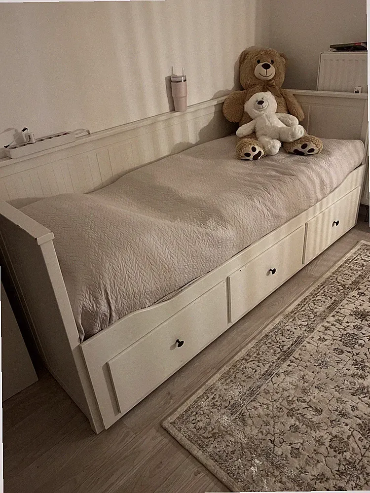 Aufziehbarer Ikea Holzbett 80x200 Einzelbett mit Schubladen Bettkasten Holzbett