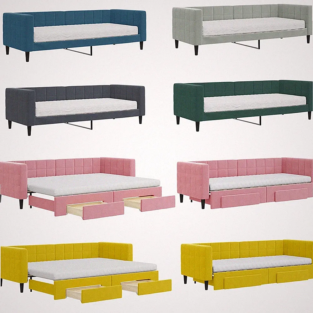 Ausziehbar Tagesbett Samt Schlafsofa Bettsofa Sofa Bett Schlafcouch Gästebett