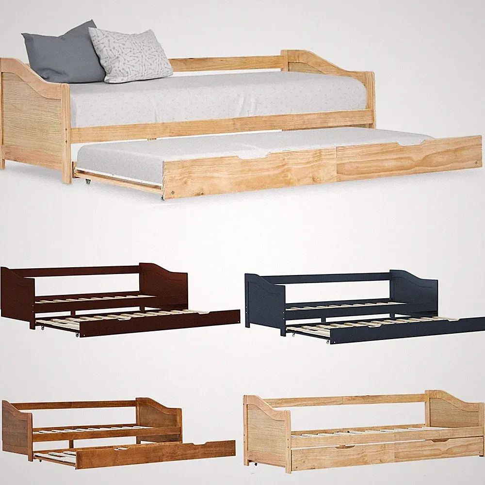 Ausziehbett Funktionsbett Einzelbett Kojenbett 90x200cm Jugendbett Ausziehsofa