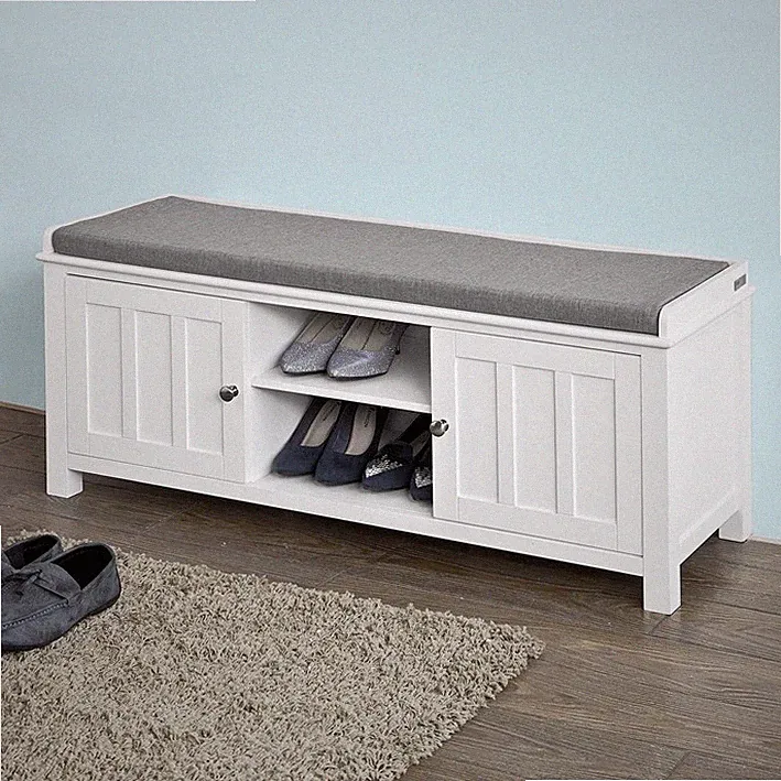 B-Waren Sitzbank, Bettbank, Schuhschrank, Garderobenbank FSR35-W-B-Waren