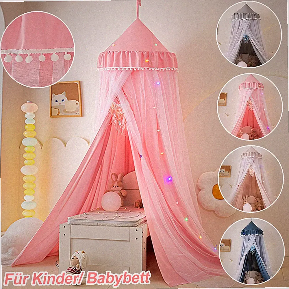 Baby Baldachin Moskitonetz Babybett Betthimmel für Schlafzimmer Kinderzimmer DE
