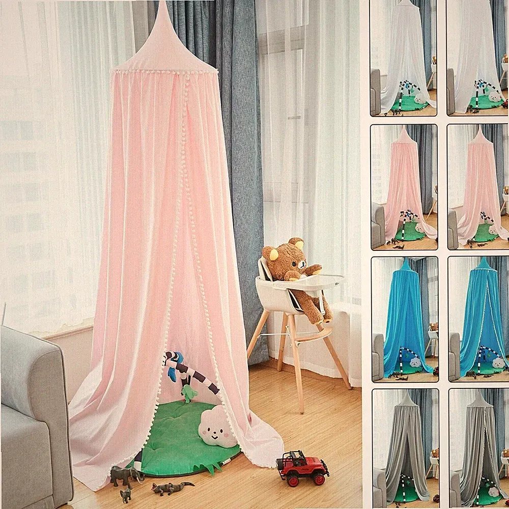 Baby Betthimmel Baldachin Baumwolle Kinder Prinzessin Spielzelte Dekoration