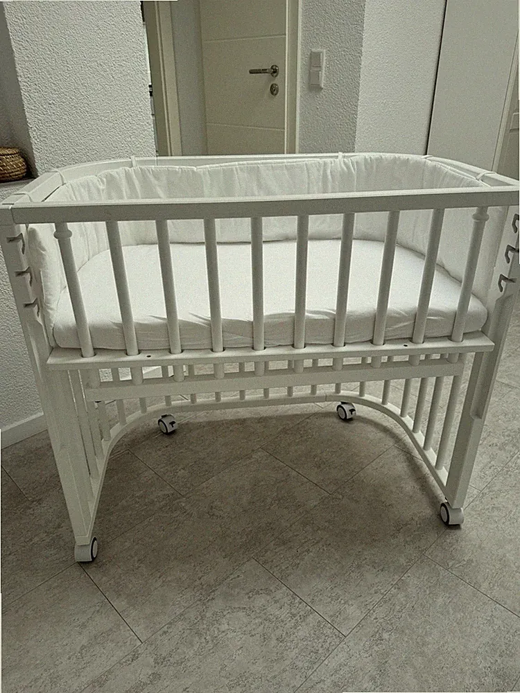 Babybay Maxi Comfort Plus Beistellbett, Weiß Lackiert