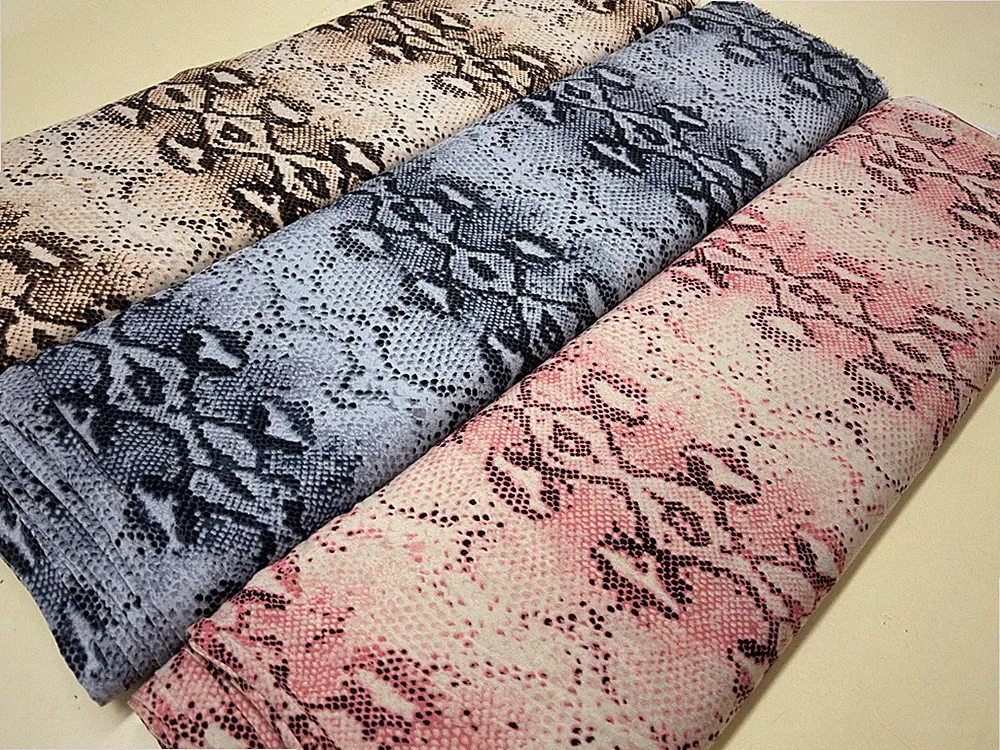 Bedruckter Viskose Stoff weich fallender Kleiderstoff 150CM BREIT Schlangenleder Design