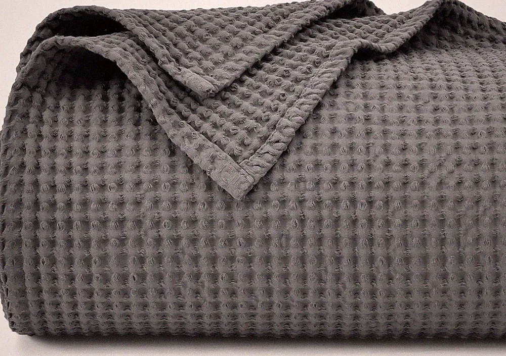 Bedsure 100% Baumwolle Waffelmuster Decke Einheitsgröße 130 x 150 cm