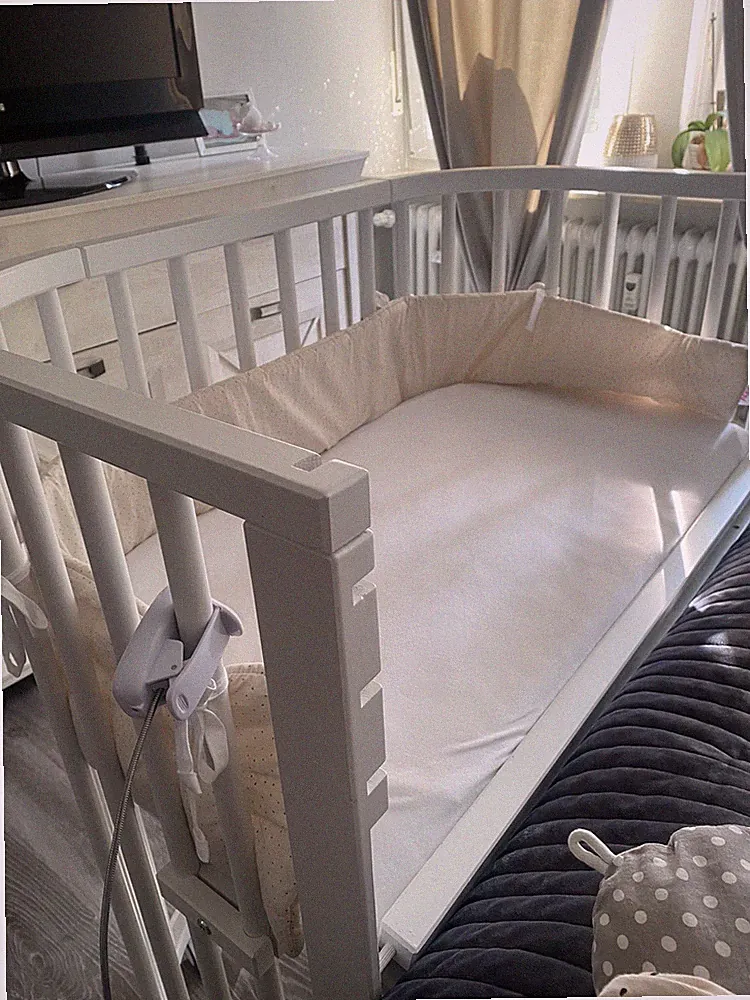 Beistellbett mit Rollen für Boxspringbetten 81cmx43cm weiß