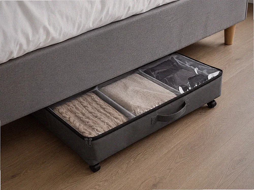 Belle Vous Unterbett Aufbewahrungsbox Unterbettkommode mit Rollen Bettkasten