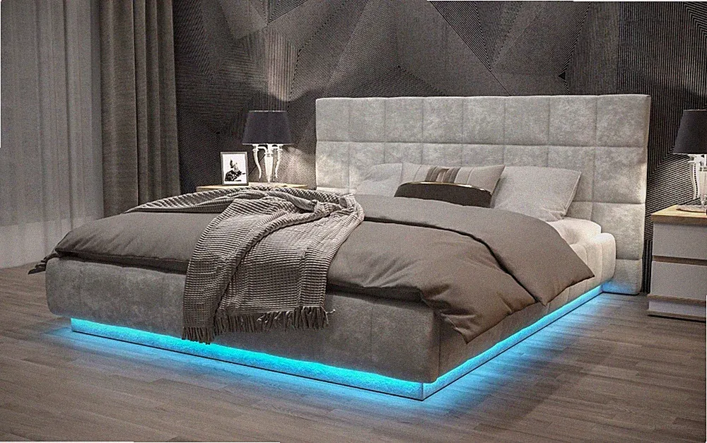 Bequemes und modern Bett Mit LED 160*200 160*220 170*200 170*220