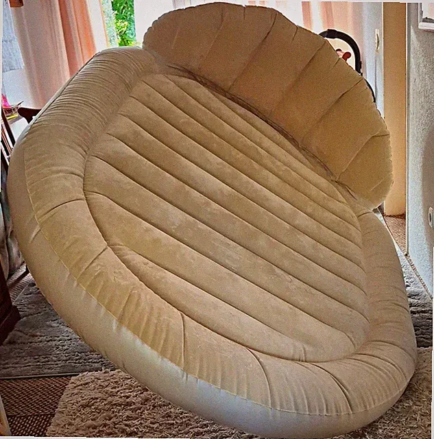 Bestway aufblasbares Tagesbett Sofa beige Vinyl 190x110x20 cm Top Zustand